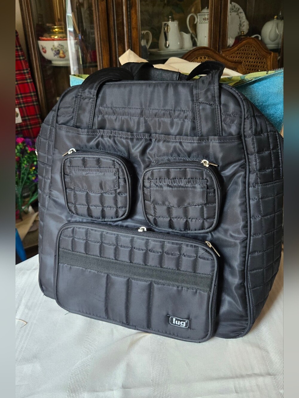 EUC Lug Black Quilted Puddle Jumper